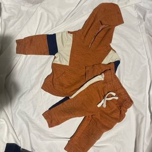 Cat and Jack orange sweatsuit